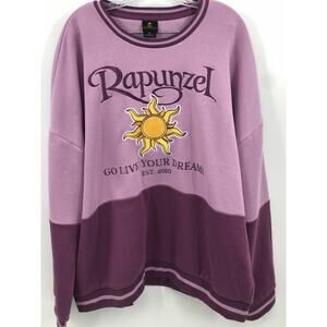 Disney Princess Womens Go Live Your Dreams Rapunzel Purple Sweatshirt *Size 3X*
